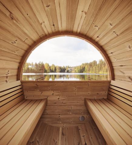 SaunaLife - Model E7W Sauna Barrel-Window