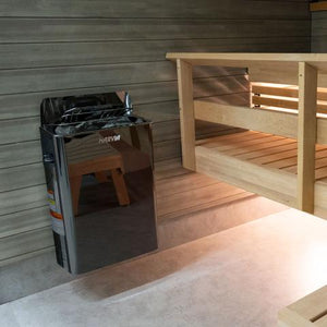 Harvia - The Wall Series, 8kW, Black Stainless Steel Sauna Heater, 240V 1PH