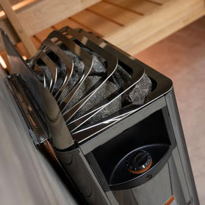 Harvia - The Wall Series, 8kW, Black Stainless Steel Sauna Heater, 240V 1PH