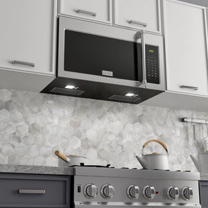 ZLINE 1.5 cu. ft. Over the Range Convection Microwave Oven in Stainless Steel with Traditional Handle and Sensor Cooking