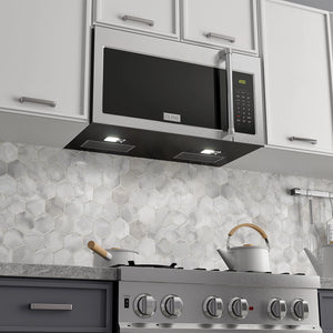 ZLINE 30" 1.5 cu. ft. Over the Range Microwave in Fingerprint Resistant Stainless Steel, Traditional Handle and Set of 2 Charcoal Filters