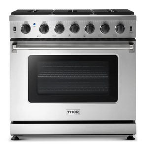 ThorKitchen - 36 Inch Freestanding Range in Stainless Steel