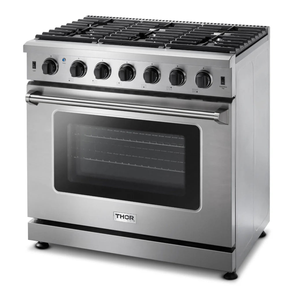 ThorKitchen - 36 Inch Freestanding Range in Stainless Steel