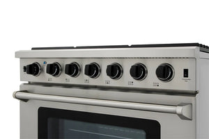 ThorKitchen - 36 Inch Freestanding Range in Stainless Steel