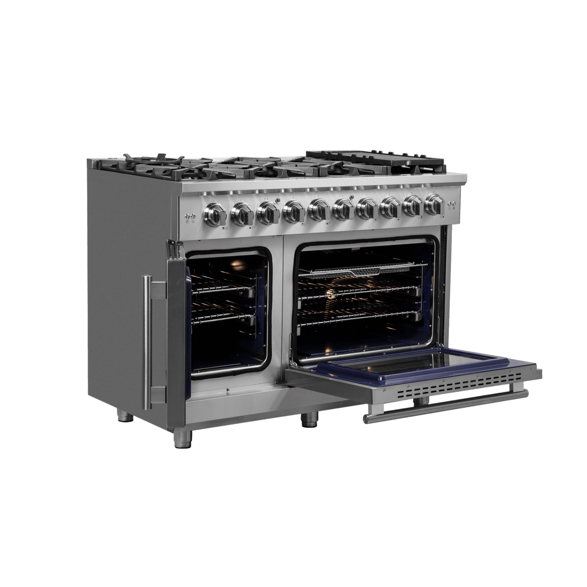 FORNO - Massimo 48″ Freestanding French Door Gas Convection Range