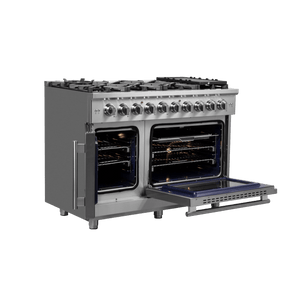 FORNO - Massimo 48″ Freestanding French Door Gas Convection Range
