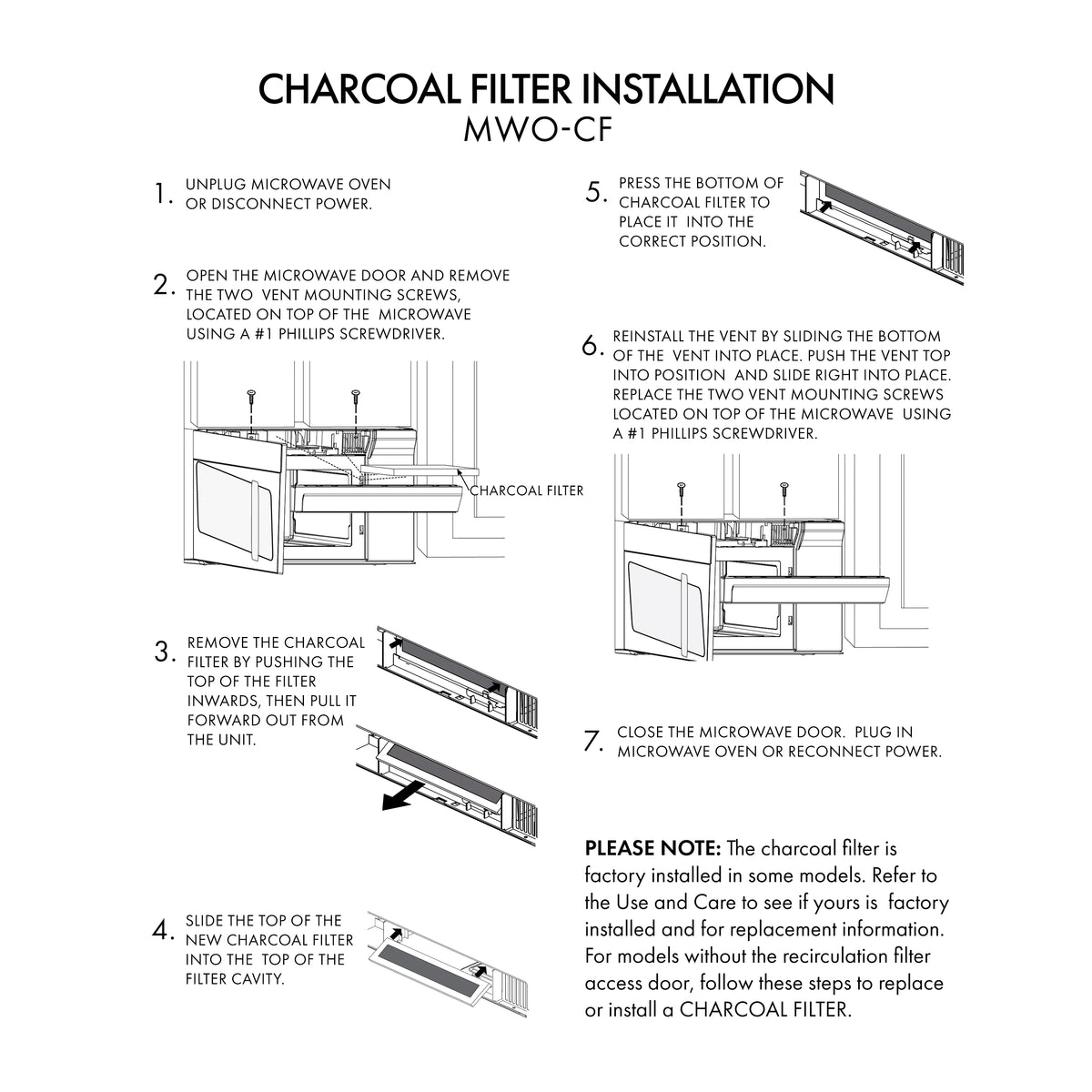 ZLINE 30&quot; 1.5 cu. ft. Over the Range Microwave in Fingerprint Resistant Stainless Steel, Traditional Handle and Set of 2 Charcoal Filters