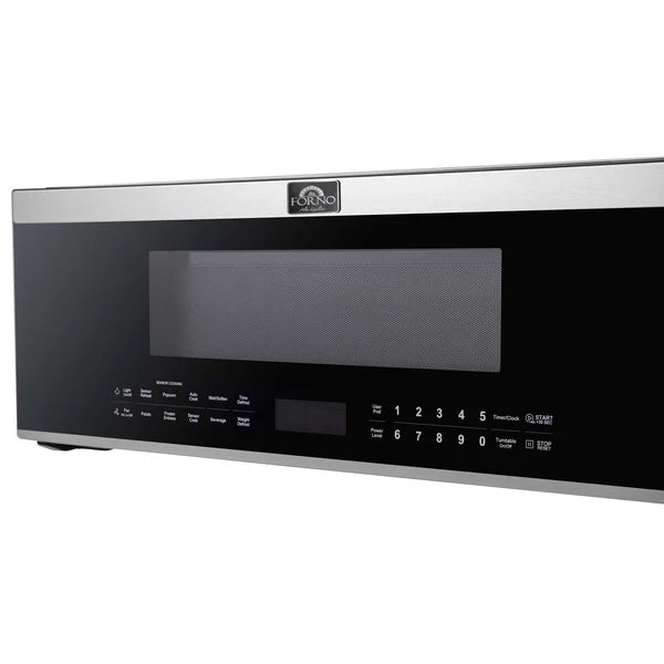 FORNO - Padula Over the Range Microwave, 30-Inch 1.2 cu.ft., Stainless Steel, 400 CFM, Sensor Cook