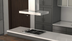 ZLINE - 48" Convertible Vent Island Mount Range Hood in Stainless Steel (KE2i-48)