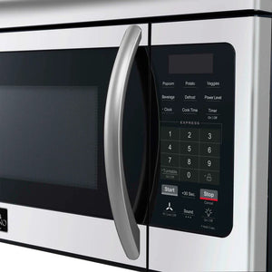 FORNO - Scalo 30-Inch Over the Range Microwave, Stainless Steel – 1.6 cu.ft, 300 CFM Vent, Touch Control, LED Light