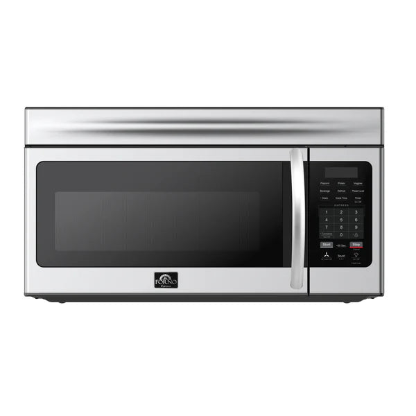 FORNO - Scalo 30-Inch Over the Range Microwave, Stainless Steel – 1.6 cu.ft, 300 CFM Vent, Touch Control, LED Light