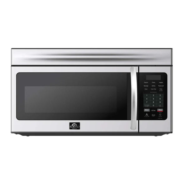 FORNO - Scalo 30-Inch Over the Range Microwave, Stainless Steel – 1.6 cu.ft, 300 CFM Vent, Touch Control, LED Light