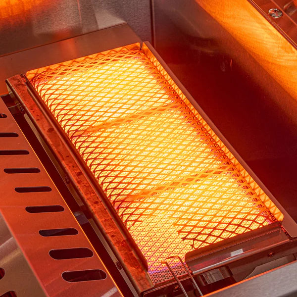 FORNO - Rimini Outdoor Kitchen: 30&quot; BBQ 62,600 BTU, 4.8 cu.ft. Refrigerators, White Countertops