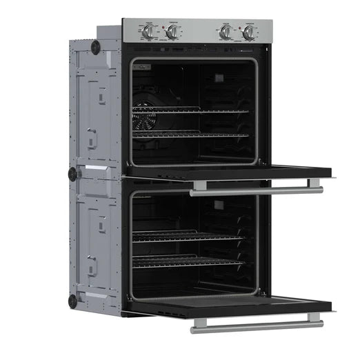 FORNO - Vomero 30-Inch Double Wall Oven, Stainless Steel, 10 cu.ft Total Capacity, 7100W Convection, Mechanical Controls, Self-Cleaning Function