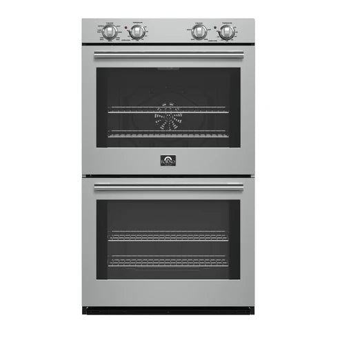 FORNO - Vomero 30-Inch Double Wall Oven, Stainless Steel, 10 cu.ft Total Capacity, 7100W Convection, Mechanical Controls, Self-Cleaning Function