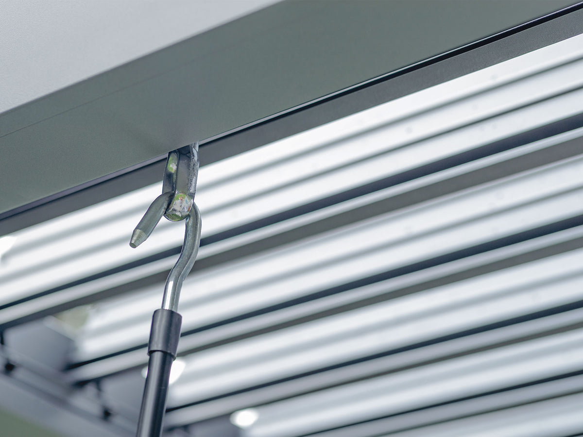 Gazebo Penguin - Vikos Pergola with aluminum frame &amp; galvanized steel louvers 10ft. x 10ft.