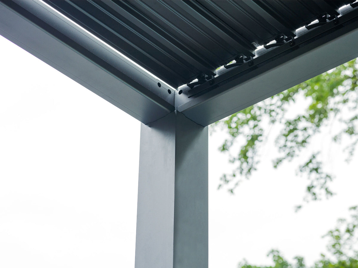 Gazebo Penguin - Vikos Pergola with aluminum frame &amp; galvanized steel louvers 10ft. x 13ft.