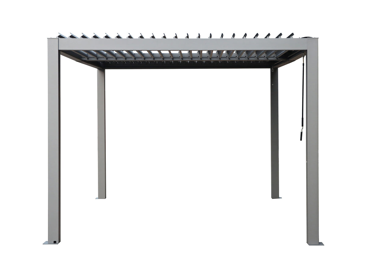 Gazebo Penguin - Vikos Pergola with aluminum frame &amp; galvanized steel louvers 10ft. x 13ft.