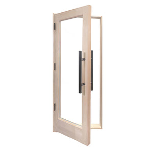 PROSAUNAS - Solid Wood Sauna Door with Insulated Glass, 24" x 70"
