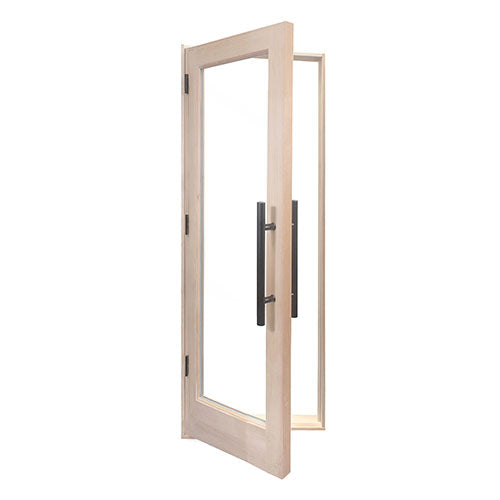 PROSAUNAS - Solid Wood Sauna Door with Insulated Glass, 24" x 80"