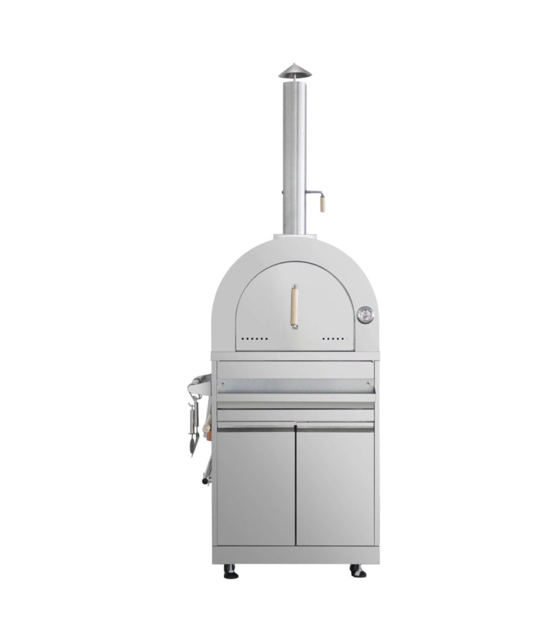 ThorKitchen - Outdoor Kitchen Pizza Oven And Cabinet In Stainless Steel