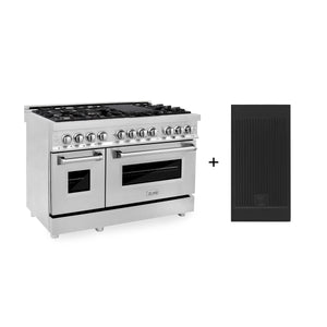 ZLINE 48" 6.0 cu. ft. Electric Oven and Gas Cooktop Dual Fuel Range with Griddle in Stainless Steel (RA-GR-48)