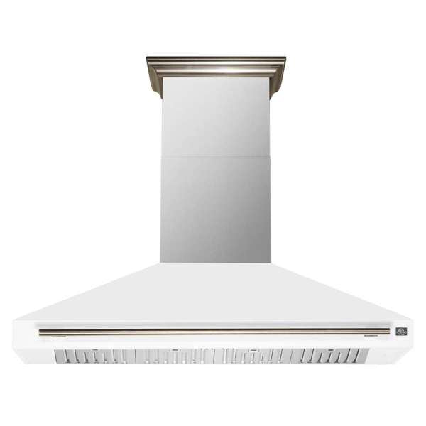 FORNO - Aria 60 Inch Wall-Mounted Range Hood in White