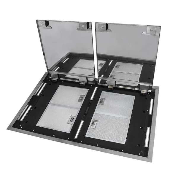 FORNO - Arezzo 44-Inch Recessed Ceiling Range Hood, Dual Motors, 1200 CFM, Hybrid Filters, Remote Control