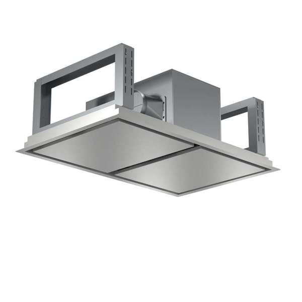 FORNO - Arezzo 44-Inch Recessed Ceiling Range Hood, Dual Motors, 1200 CFM, Hybrid Filters, Remote Control
