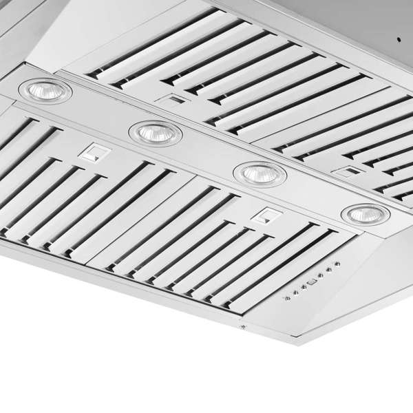 FORNO - Altilia 36-Inch Insert Range Hood, Stainless Steel, LED Lighting, Baffle Filters