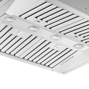 FORNO - Altilia 36-Inch Insert Range Hood, Stainless Steel, LED Lighting, Baffle Filters