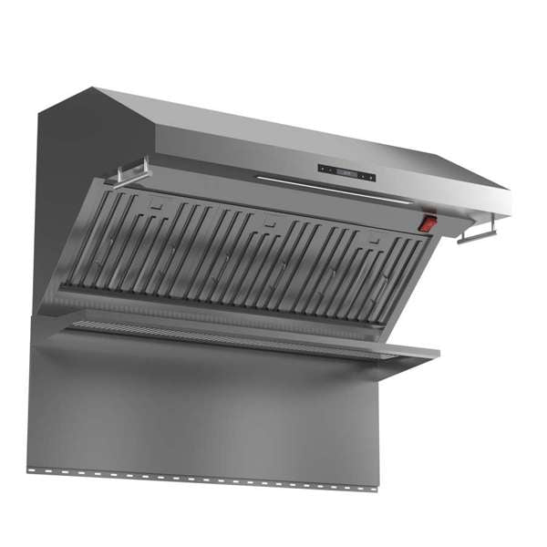 FORNO - Savona 48-Inch Wall Mount Range Hood, Baffle Filters, Backsplash Included