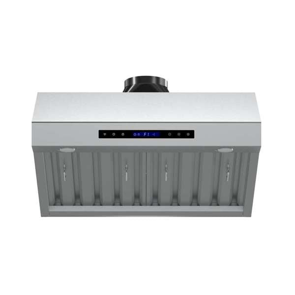 FORNO - Palazzo 30-Inch Wall Mounted Range Hood, Stainless Steel, Heavy Duty Baffle Filters, Remote Control