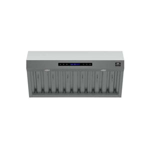 FORNO - Palazzo 36-Inch Wall Mounted Range Hood, Stainless Steel, Heavy Duty Baffle Filters, Remote Control