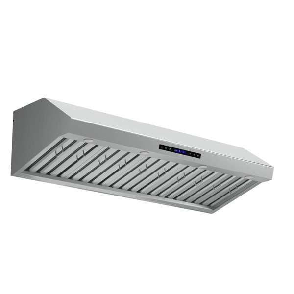 Forno - Palazzo 60-Inch Wall Mounted Range Hood, Stainless Steel, Heavy Duty Baffle Filters, Remote Control