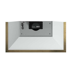 FORNO - Vittorio 48-Inch Wall Mount Range Hood, White with Antique Brass Trim