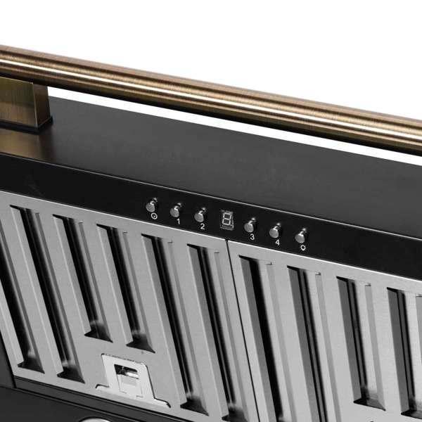 FORNO - Aria 30 Inch Wall-Mounted Range Hood in Black