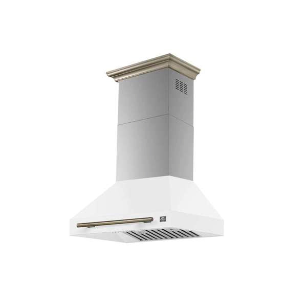 FORNO - Aria 30 Inch Wall-Mounted Range Hood in White