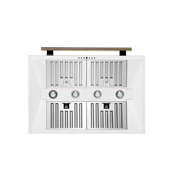 FORNO - Aria 36 Inch Wall-Mounted Range Hood in White