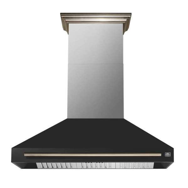 FORNO - Aria 48 Inch Wall-Mounted Range Hood in Black