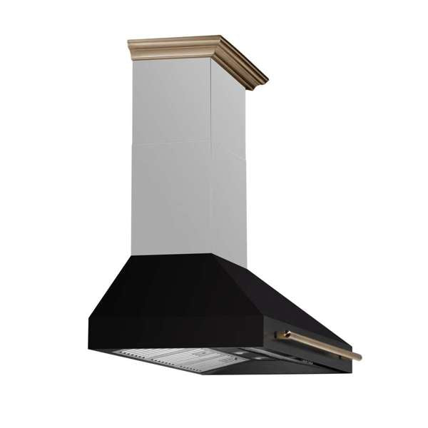 FORNO - Aria 48 Inch Wall-Mounted Range Hood in Black