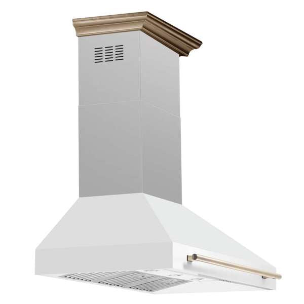 FORNO - Aria 48 Inch Wall-Mounted Range Hood in White