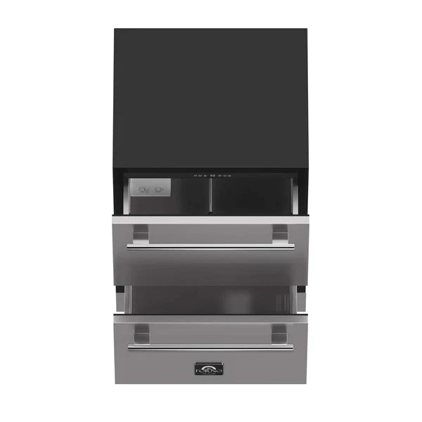 FORNO - Cosenza 24&quot; Built-In Indoor/Outdoor Drawer Freezer with Ice Maker, 4.69 cu.ft.