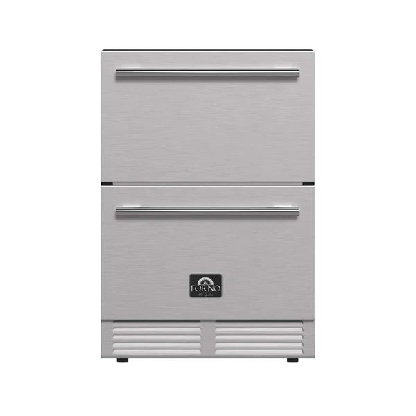 FORNO - Cosenza 24&quot; Built-In Indoor/Outdoor Drawer Freezer with Ice Maker, 4.69 cu.ft.