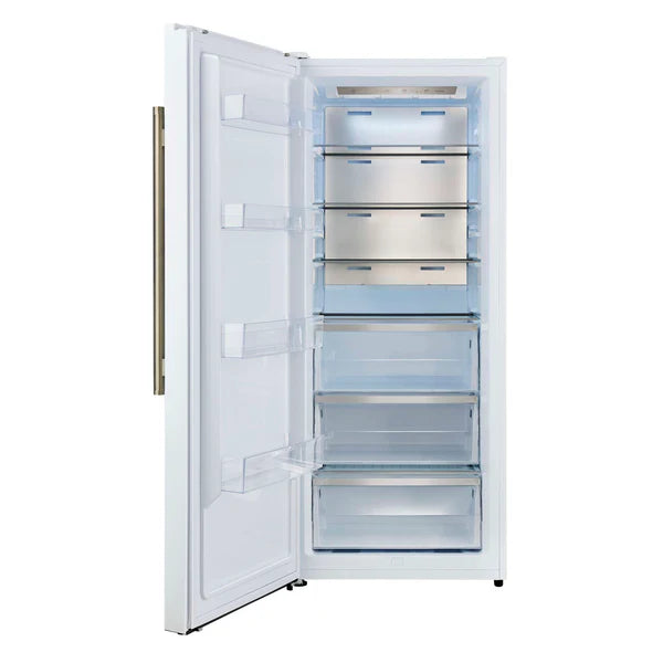 FORNO - Maderno 28&quot; Built-In Convertible Refrigerator in White, 13.6 cu.ft. Left Swing with Decorative Grill - 32&quot; Wide