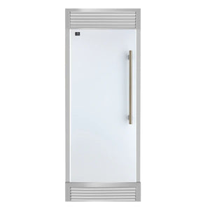 FORNO - Maderno 28" Built-In Convertible Refrigerator in White, 13.6 cu.ft. Left Swing with Decorative Grill - 32" Wide