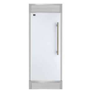 FORNO - Maderno 28" Built-In Convertible Refrigerator in White, 13.6 cu.ft. Left Swing with Decorative Grill - 32" Wide