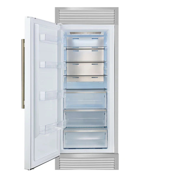 FORNO - Maderno 28&quot; Built-In Convertible Refrigerator in White, 13.6 cu.ft. Left Swing with Decorative Grill - 32&quot; Wide