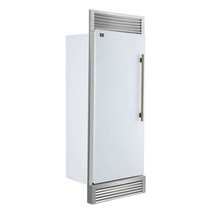 FORNO - Maderno 28" Built-In Convertible Refrigerator in White, 13.6 cu.ft. Left Swing with Decorative Grill - 32" Wide