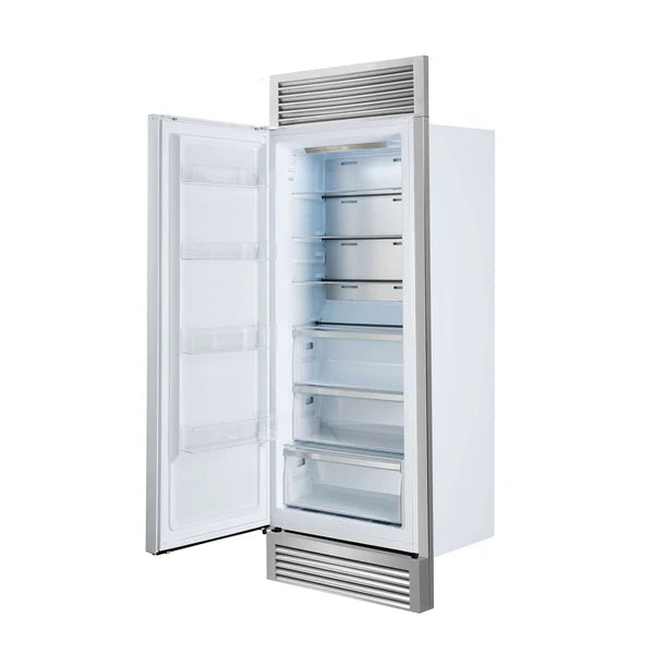 FORNO - Maderno 28&quot; Built-In Convertible Refrigerator in White, 13.6 cu.ft. Left Swing with Decorative Grill - 32&quot; Wide